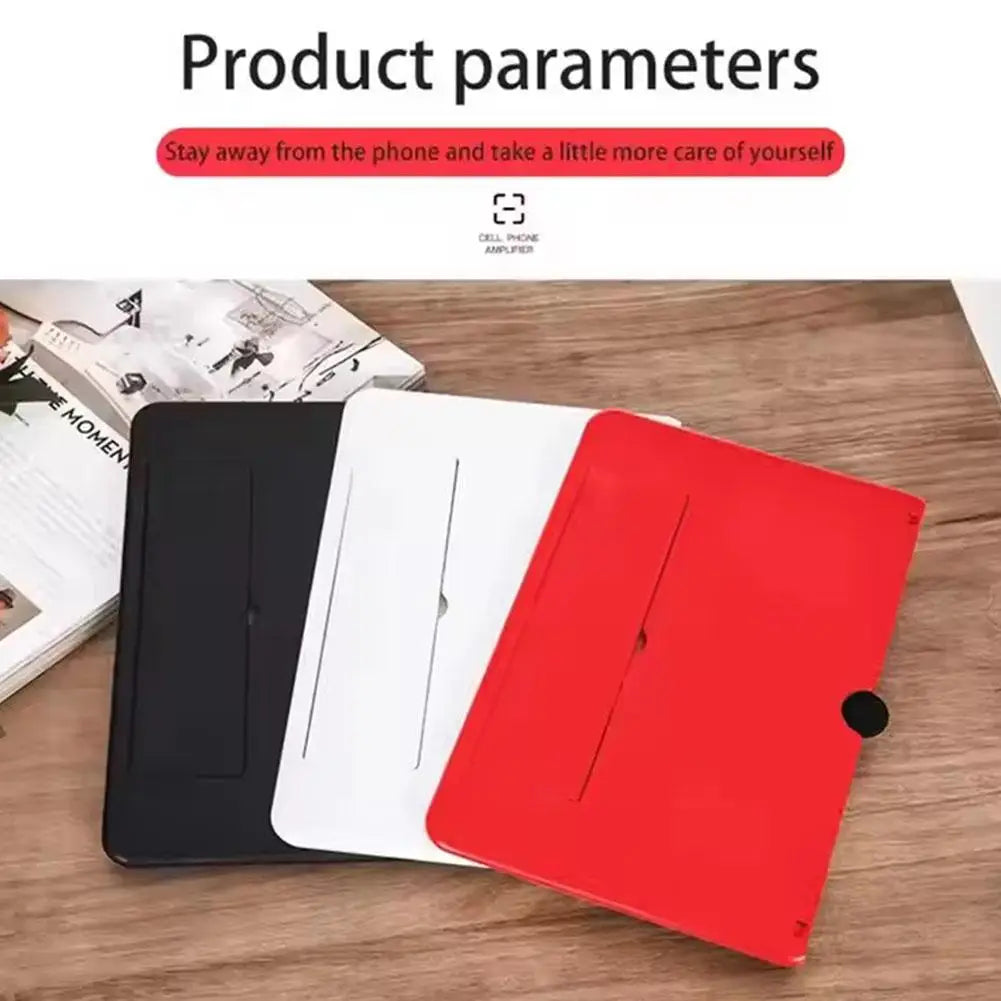 Screen Amplifier 10in 3D HD Phone Screen Magnifier Portable Pull Out Foldable Cell Phone Screen Enlarger for Movie Video Viewing