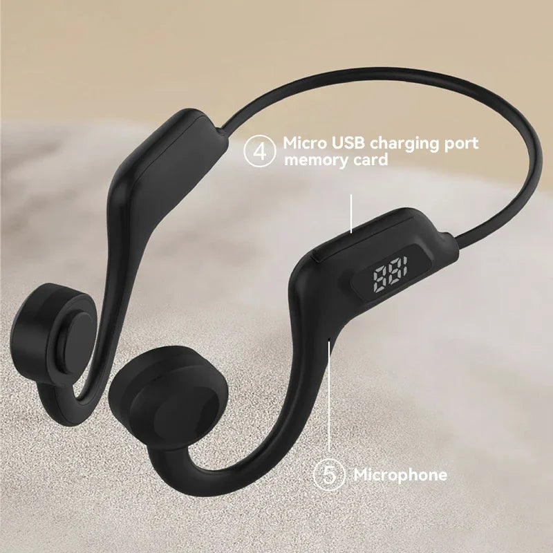 Xiaomi Bone Conduction Wireless Earphone Sport Swimming Bluetooth Compatible Headphone Hand-free With Mic For Running Earbuds