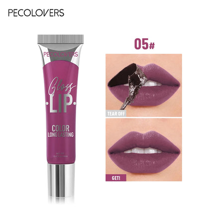 New Lip Stain Peel Off and Reveal - Long Lasting Waterproof Pink Lip Tint Transfer Proof Natural Lip Stain