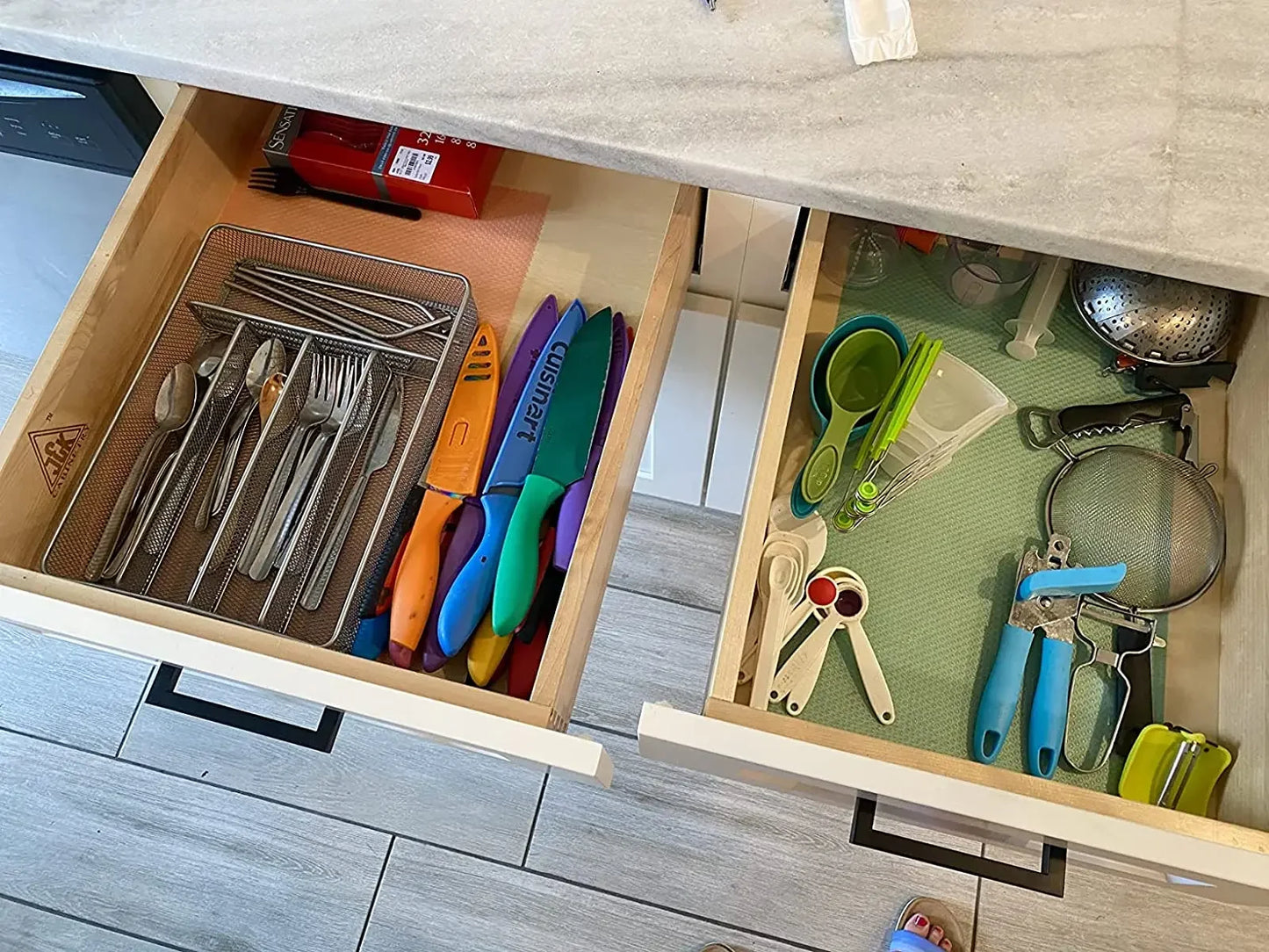 5/3/1PCS Refrigerator Mats Refrigerator Liners Refrigerator Pads Shelf Mats Washable Fridge Liners Drawer Table Placemats