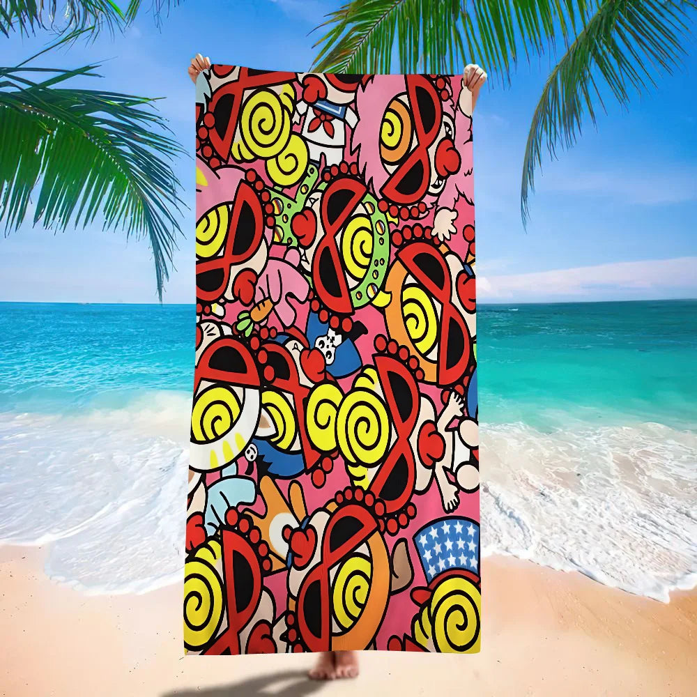 Japan Fashion H-Hysteric M-Mini Cartoon Beach Towel Cute Kawaii Room Decor Bath Girls Children Hand Towels For Bathroom Shower