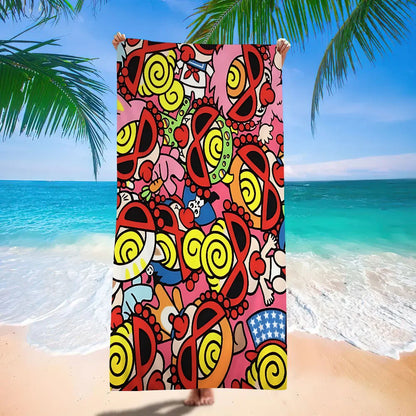 Japan Fashion H-Hysteric M-Mini Cartoon Beach Towel Cute Kawaii Room Decor Bath Girls Children Hand Towels For Bathroom Shower