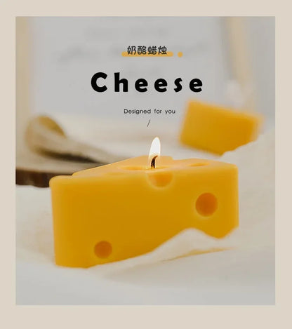 Cheese Shaped Scented Candles Yellow Cake Aromatherapy Candle Relaxing Birthday Gift Home Decoration Bedroom Ornament