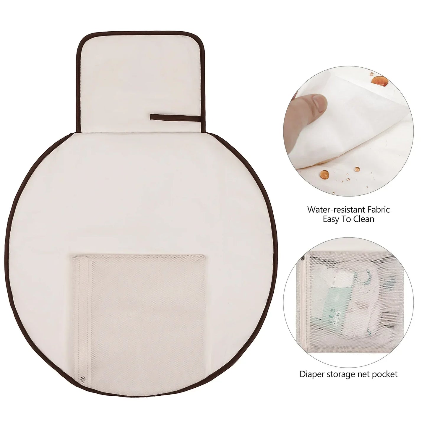 Baby Foldable Diaper Changer Baby Changing Mat Waterproof Changing Pad Portable Diaper Bag Newborn Bedding Supplies Storage Bags