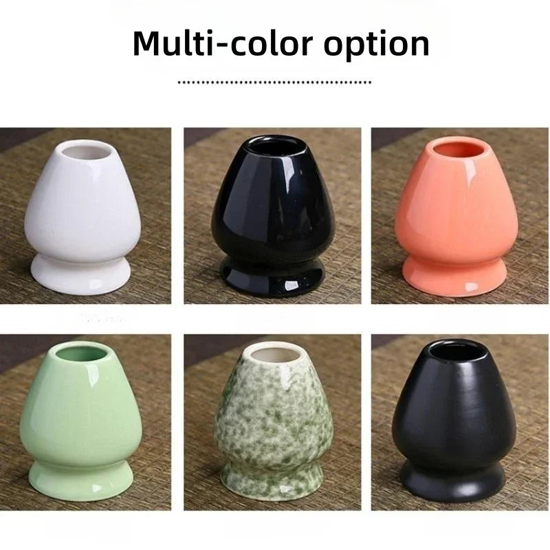1PC Japanese Matcha Stirrer Rack Ceramic Tea Holder Matcha Chasen Rack Bamboo Matcha Whisk Stand Home Tea Maker Matcha Tools