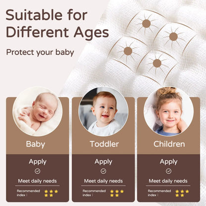 Baby Towels for Newborn 100% Muslin Cotton Baby Bath Towel with Hood for Babies, Infant, Toddler and Kids, Large 32x32Inch