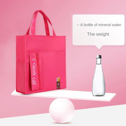 Shopping Bag Student Tutorial Bags Portable with Pencil Case Children Art Bag Large Capacity Travel Bag School Information Bag