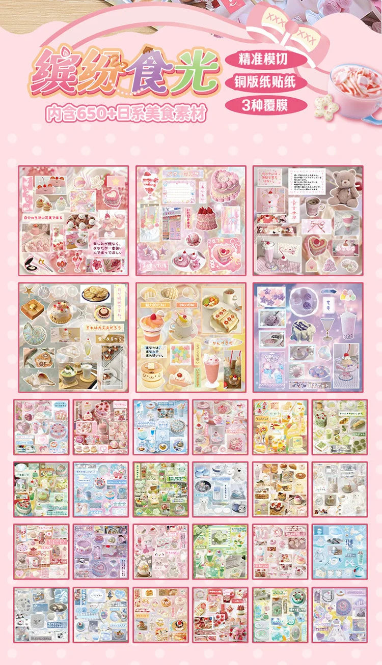 Mr. Paper, Japanese Cuisine Dessert Themed Stickers, Phone Cases, Scrapbooks, Notebooks, Diaries, Decorative Stationery Stickers