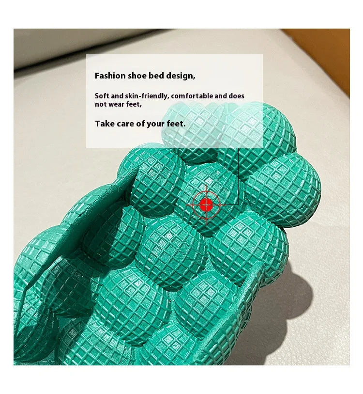 Flip-flops female summer wear ins fashion Korean version of all kinds of home indoor non-slip can wear flat slippers