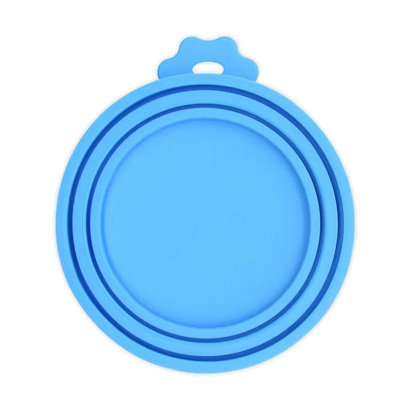 Reusable Pet Food Can Cover and Spoon Portable Dogs Cat Storage Tin Cap Lid Seal Cover Health Pet Supplies Pet Silicone Lids Can