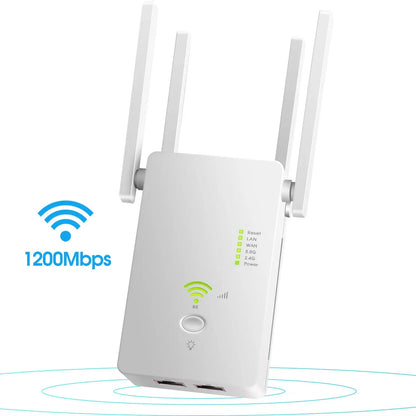 AC1200 Wireless 5G WiFi Extender/Router/AP Dual Band Repeater Booster Signal 802.11AC Long Range 1200Mbps Wi-Fi Access Point