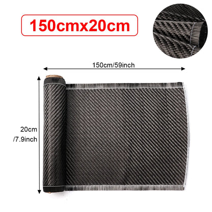 3K 200gsm0.2mm 30/60/150/300cm Thickness Carbon Fiber Cloth Plain Carbon Fabric For Commercial Car Part Sport Equipment