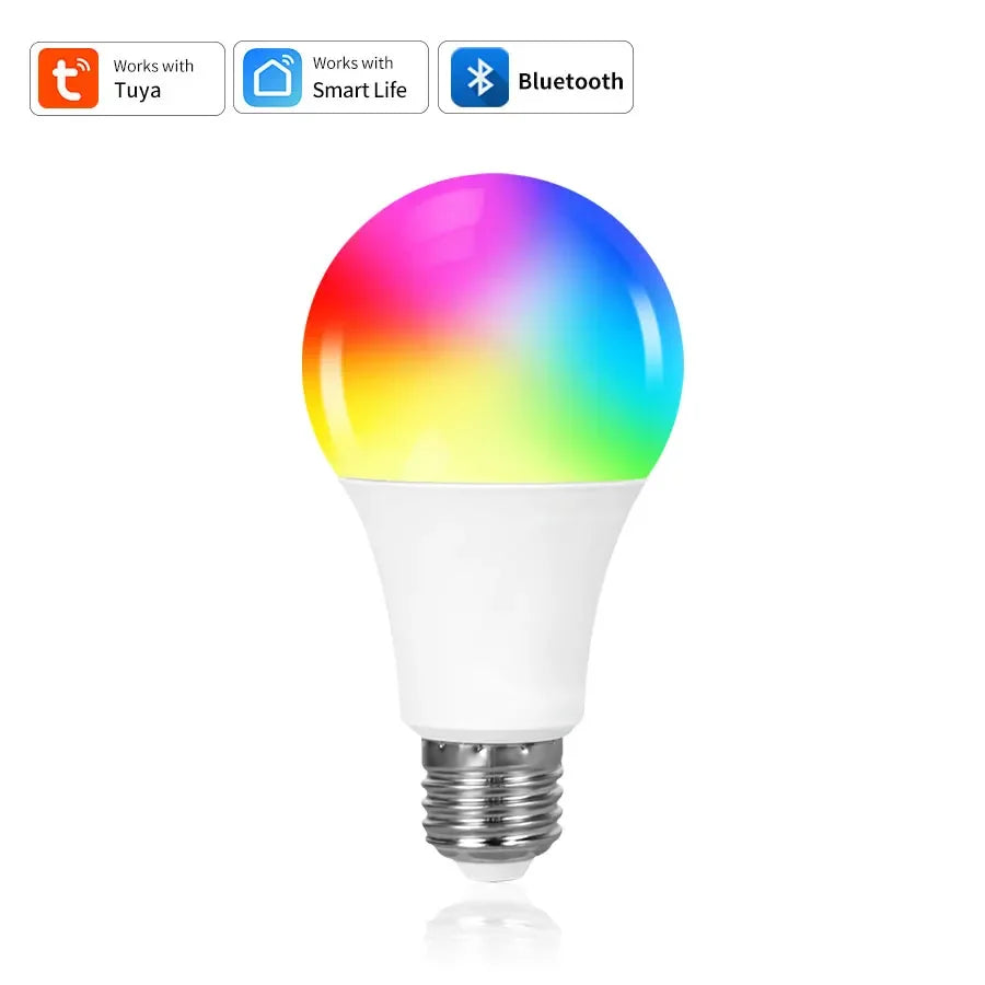 Smart Led Light Bulb 220V Tuya Bluetooth with RF 2.4G Remote Group Control RGB Lamp Ampoules Smart Life App Spotlight Bombilla