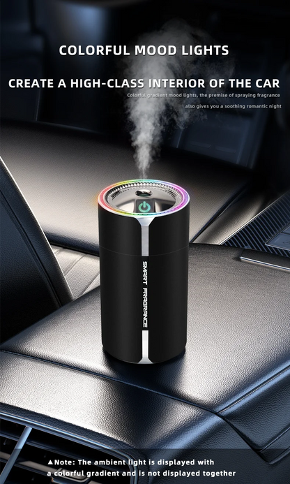 Car Mounted Intelligent Spray Perfume Colorful Ambient Light Aromatherapy Machine Odor Removal High-End Car Interior Accessories