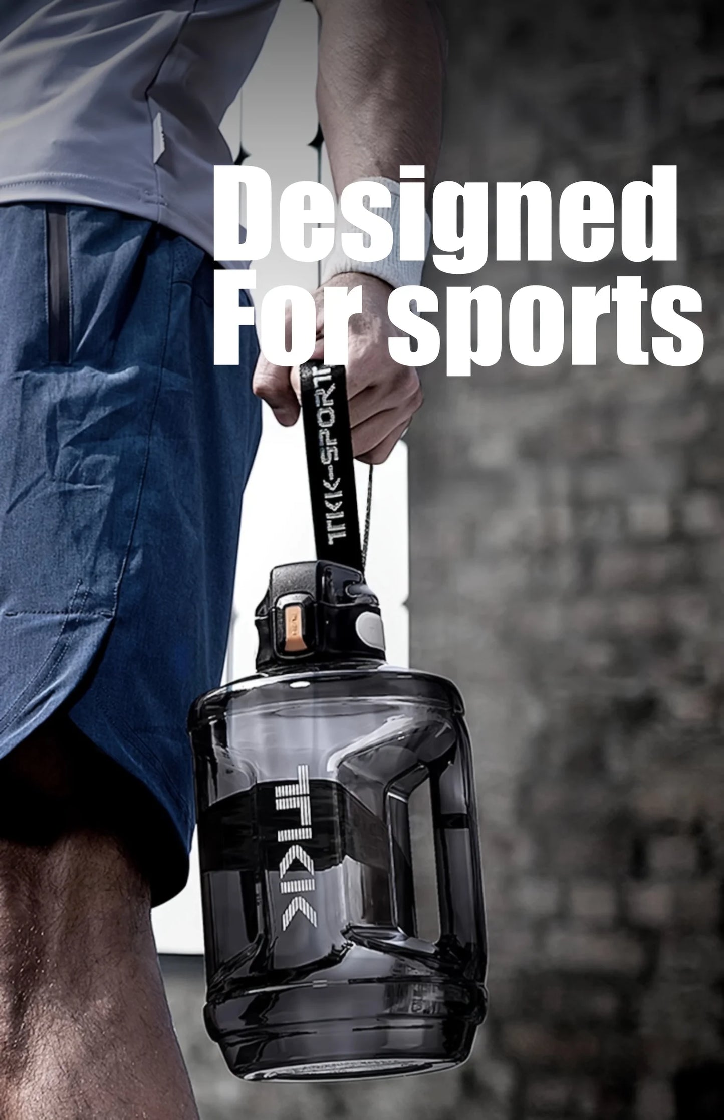 1800Ml Large Sports Plastic Water Bottle with Straw Lid Lock for Hydration, Gym Workouts, Outdoor Fitness, Travel, Camping