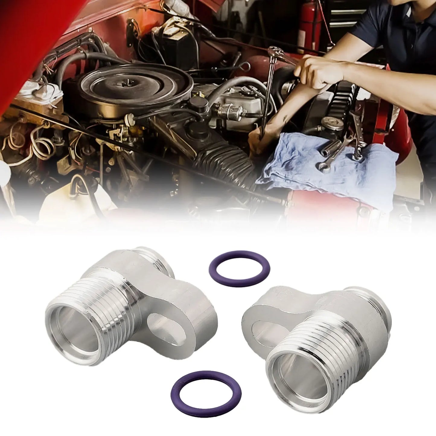 Auto Parts Tow Hook Cover Adapter Fittings Car Parts Compressor Compressor To #8 And #10 Car Accessories High Quality