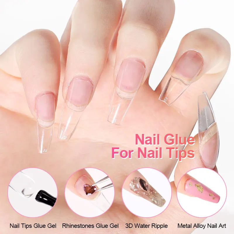 LIMEGIRL 7.5ml Nail Tips Glue Gel UV Glue for False Nails Acrylic Sticking Adhesive Manicure Multi-function Strong Nail UV Glue