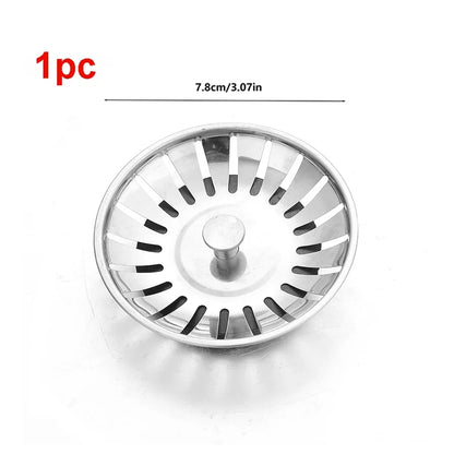 Wholesale Kitchen Sink Strainers with Handle Stopper Sink Drain Basket Stainless Steel Mesh Filter Waste Hole Trap Strainer