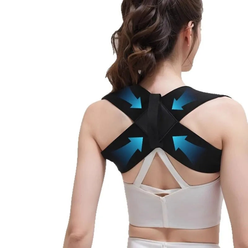 Posture Corrector for Adults - Adjustable Back Brace To Straighten Spine Improve Shoulder Alignment Kyphosis Correction
