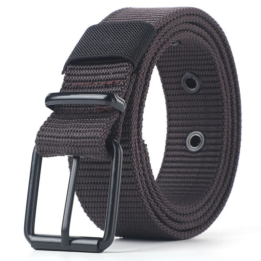 Perforated Canvas Belt Men's Needle Buckle Belt Student Youth Korean Adjustable Multi-Hole Belt Student Jeans Belt
