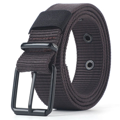 Perforated Canvas Belt Men's Needle Buckle Belt Student Youth Korean Adjustable Multi-Hole Belt Student Jeans Belt