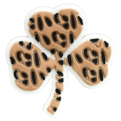 Leopard Print Shoe Charms for Crocs Pin Accessories Decoration Bracelet Wristband PVC Pin Women Party Gifts