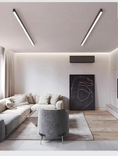 Modern LED Strip Light Long One Lamp Bright Installation For Living Room Aisle Balcony Entrance Hallway Corridor Office Lighting