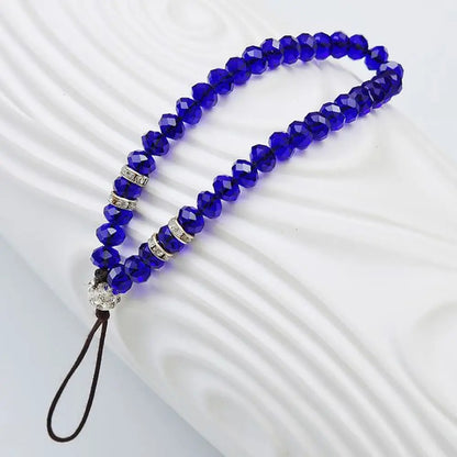 Beads Wrist Strap Phone Charm Hand Wrist Lanyard Mobile Phone Chain Crystal Phone Straps Mobile Phone Straps Phone Lanyards