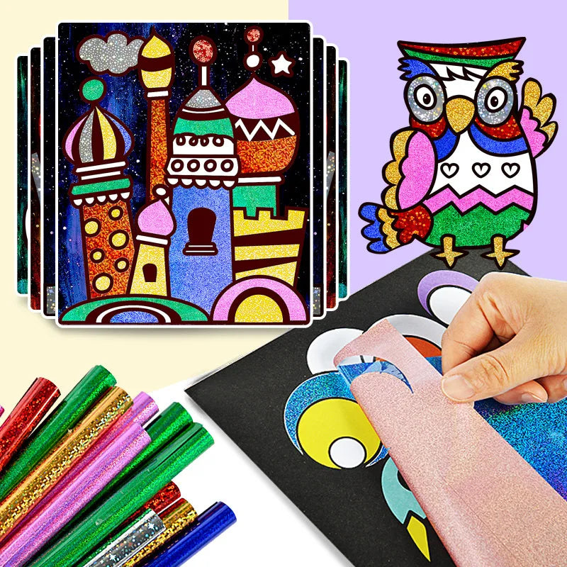 Magical Painting Art Stickers Handmade DIY Student Transfer Sticker Office Cultural Educational Supplies Cartoon Colorful TMZ