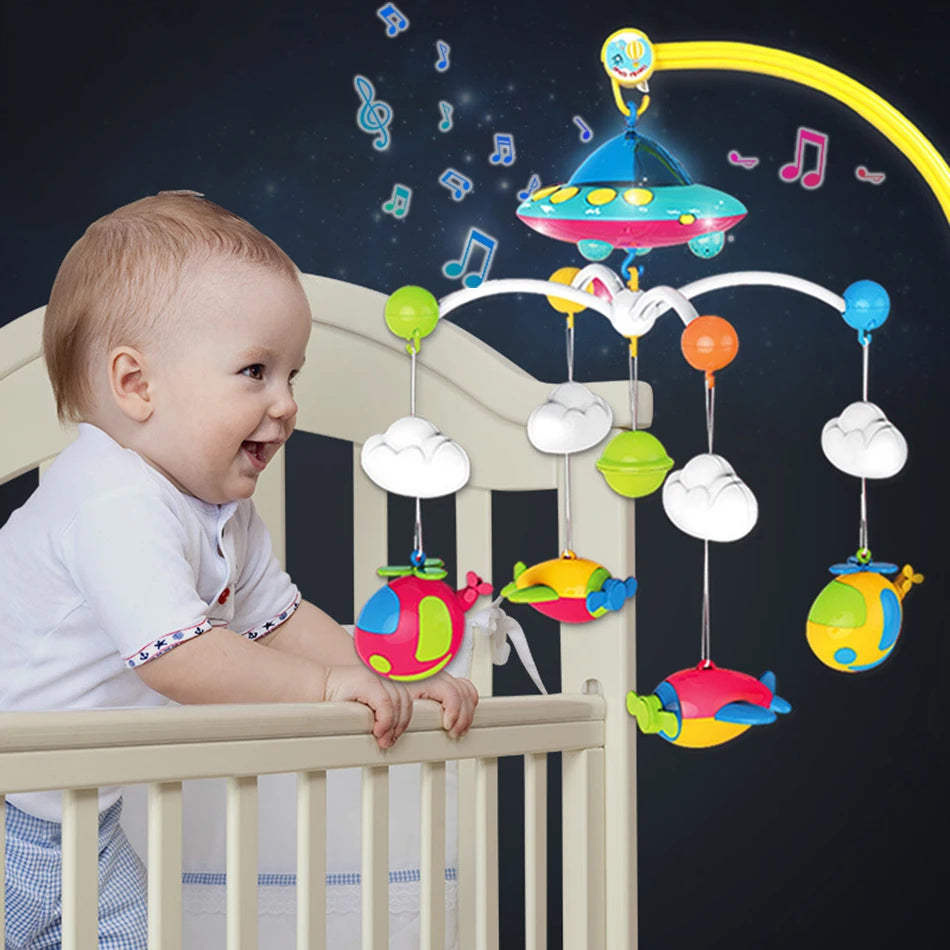 Musical Baby Crib Mobile with 108 Melody Lights Projection for Newborn Mobile for Crib Toys for Infants Remote Control Crib Toys