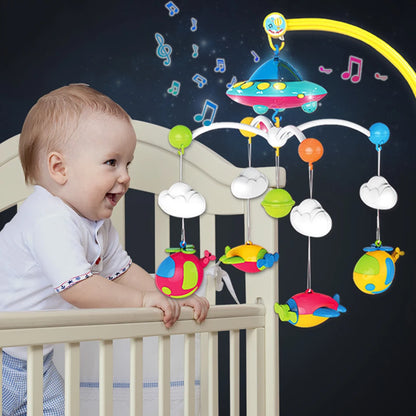 Musical Baby Crib Mobile with 108 Melody Lights Projection for Newborn Mobile for Crib Toys for Infants Remote Control Crib Toys