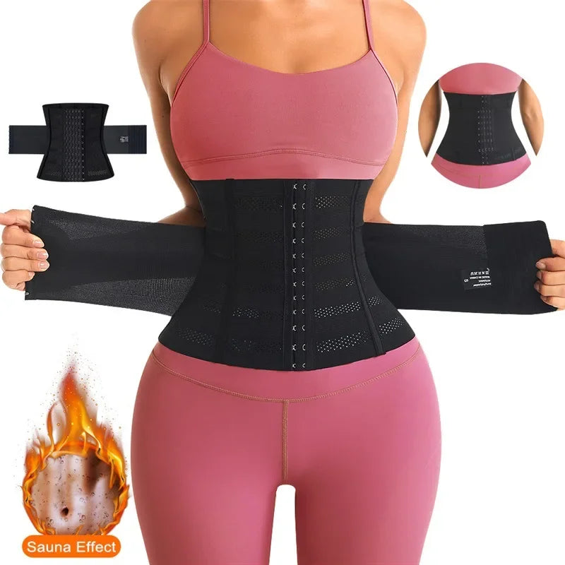 Shapewear Women Corset Belts Waist Trainer Body Shaper Double Tummy Control Slimming Sheath Flat Belly Reductive