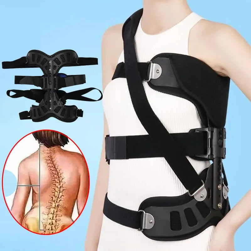 Fixed Spinal Brace Aluminium Alloy Breathable Fixed Spinal Straightener Brace for Children Adults Scoliosis Correcting Brace