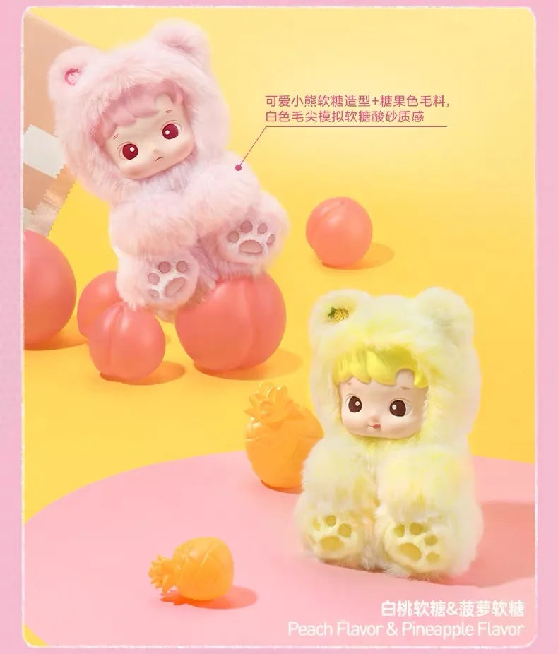 100% Genuine Haci pupu Gummy Bear Series Vinyl Face Blind Box Kawaii Scented Pendant Doll Keychain Decor Sweet Birthday Gift