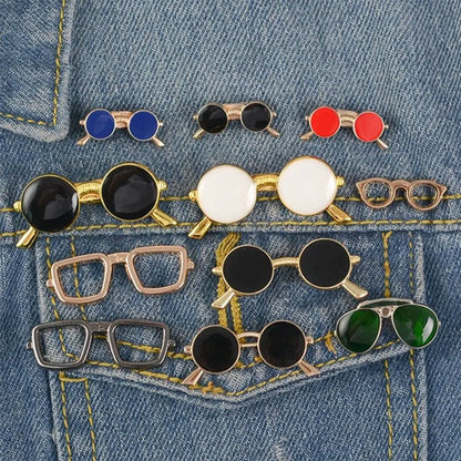 Fashion Accessories Sunglasses Shape Jackets Suit Accessories Shirt Brooch Badge Collar Pins Glasses Brooch