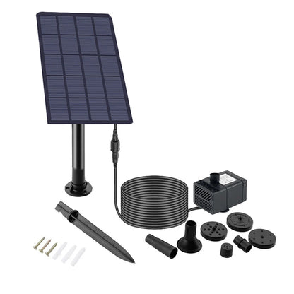 5W 5V Solar Panel Fountain 200L/h with Stake Solar Panel Pump Garden Decoration Watering System Energy Saving Kits for Fish Tank