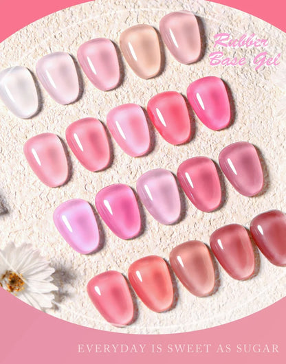 UR SUGAR 7ml Nude Crystal Rubber Base Gel Natural Color Semi Permanent Soak off UV LED Gel Nail Art Varnish