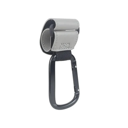 1/2pcs Baby Stroller Hooks Portable Infant Carriage Hook Multifunctional Leather Aluminum Alloy Hook Stroller Accessories