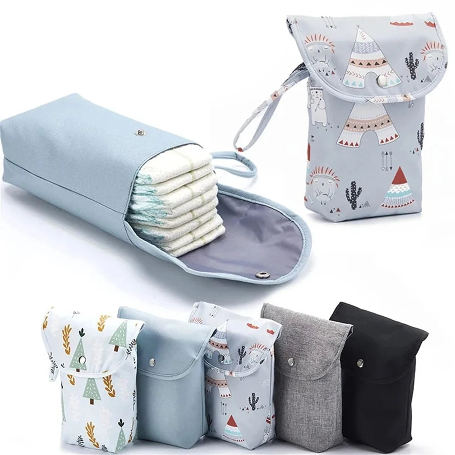Baby Diaper Bag Outdoor Travel Portable Organizer Mini Nappy Bag Stroller Reusable Mummy Storage Diapers Handbag Baby Essentials