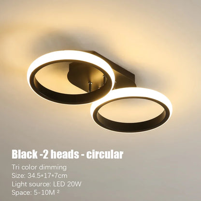 LED Ceiling Light 3 colors Modern Round Square-shaped For Hallway Bedroom Checkroom Living Room Restaurant Staircase Lighting