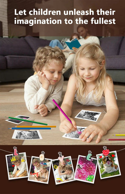 Children 1080P HD Digital Camera  Mini Thermal Printer Photography Instant Print Photo HD Digital Video Cameras Portable Toy