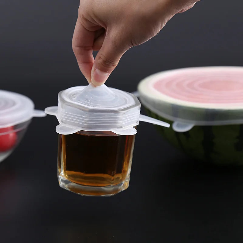 Silicone Cover Stretch Lids Reusable Durable and Expendable Lids Silicone Covers for Fresh Food Leftovers Keep Food Fresh