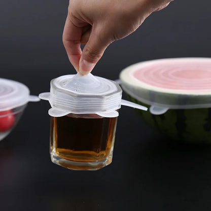 Silicone Cover Stretch Lids Reusable Durable and Expendable Lids Silicone Covers for Fresh Food Leftovers Keep Food Fresh