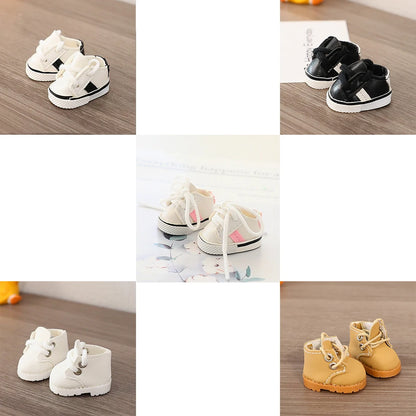 【Labubu Shoes】Labubu Mini Leather Boots for 15/17cm Dolls - Multi Colorful Fashion DIY Shoes  Sitting Party Wearing Accessories