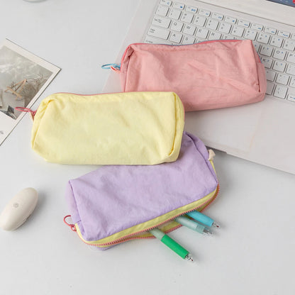 Pencil Case Pouch Bag School Supplies for Girls, Cute Pen Case, Simple Large Big Capacity Zipper Stationery Bag