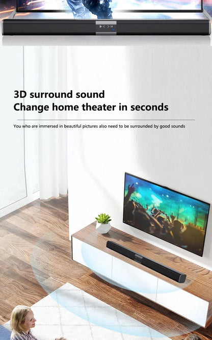 6D surround sound home theater speaker system mobile phone bass wireless Bluetooth speaker long TV soundbar speaker TF/AUX/USB