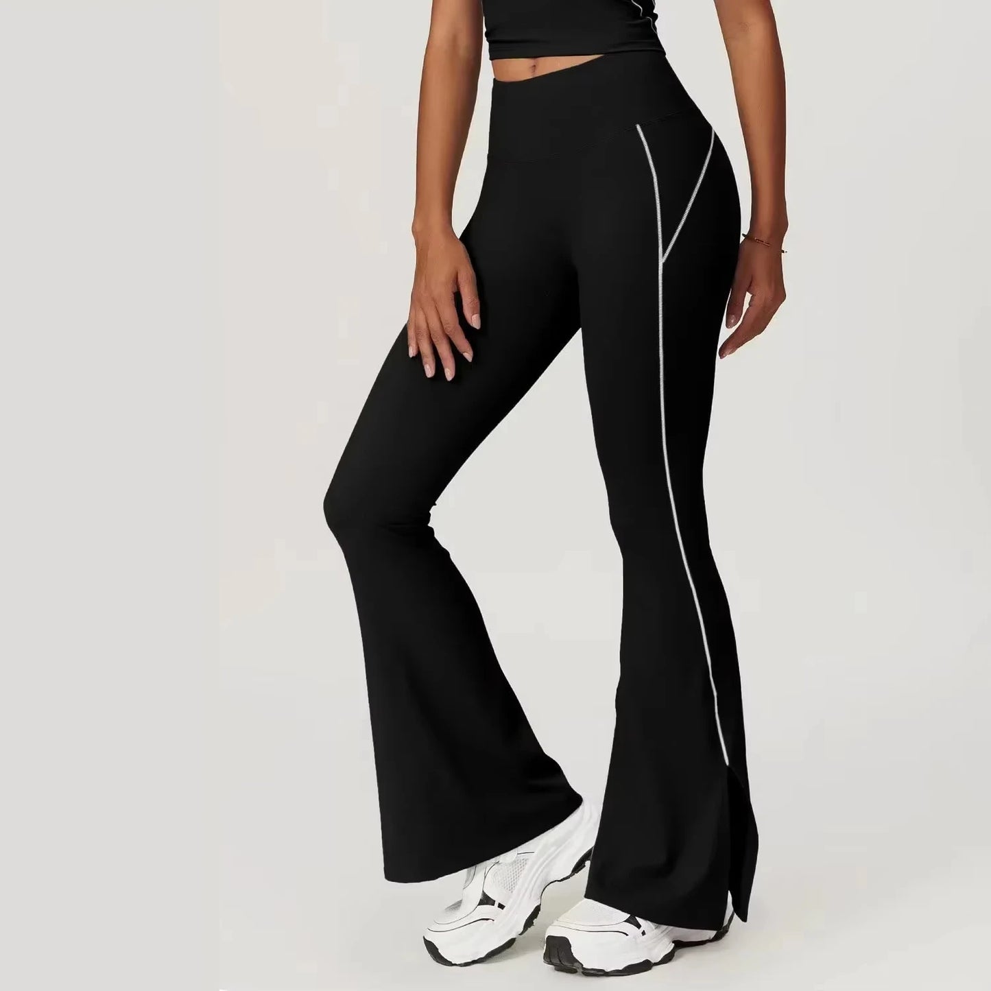 Yoga Pants Women High Waist Lift Hip Fitness Running Training Sweatpants Micro Pants Slim Slim Flared Pants Outer Wear