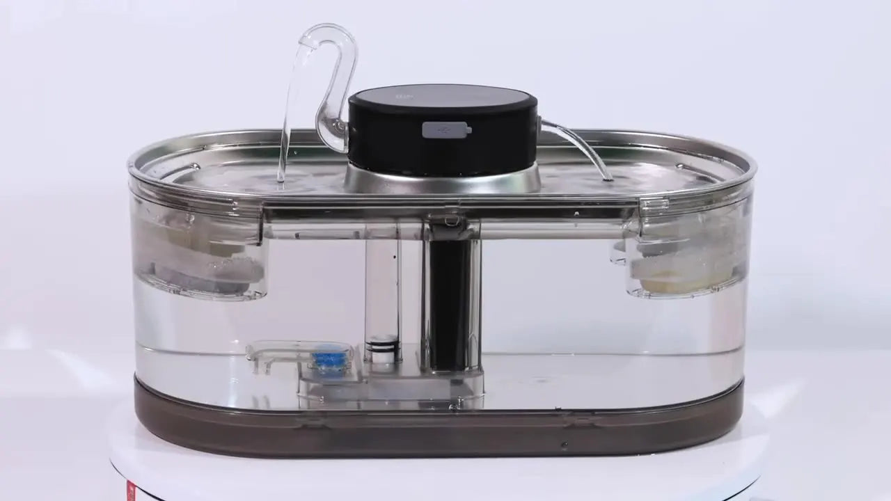 Stainless Steel Wireless Smart Cat Water Fountain 5000mah Pet Water Dispenser for Dog Cat Infrared Sensor Pet Drinkier Fountain