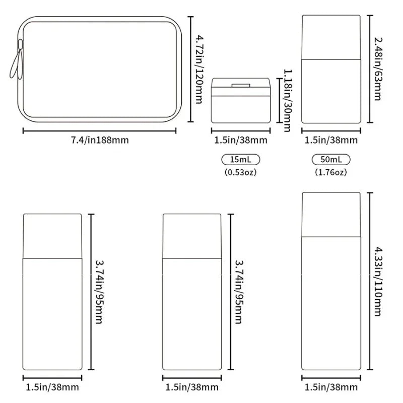 Hydrating Makeup Dispensing Bottles Portable Lotions Shampoos Traveling Refillable Squeezed Empty Bottles Cosmetic Containers