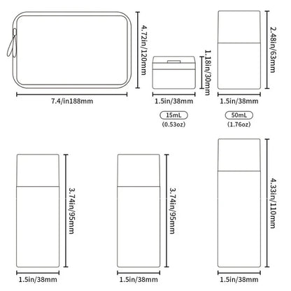 Hydrating Makeup Dispensing Bottles Portable Lotions Shampoos Traveling Refillable Squeezed Empty Bottles Cosmetic Containers